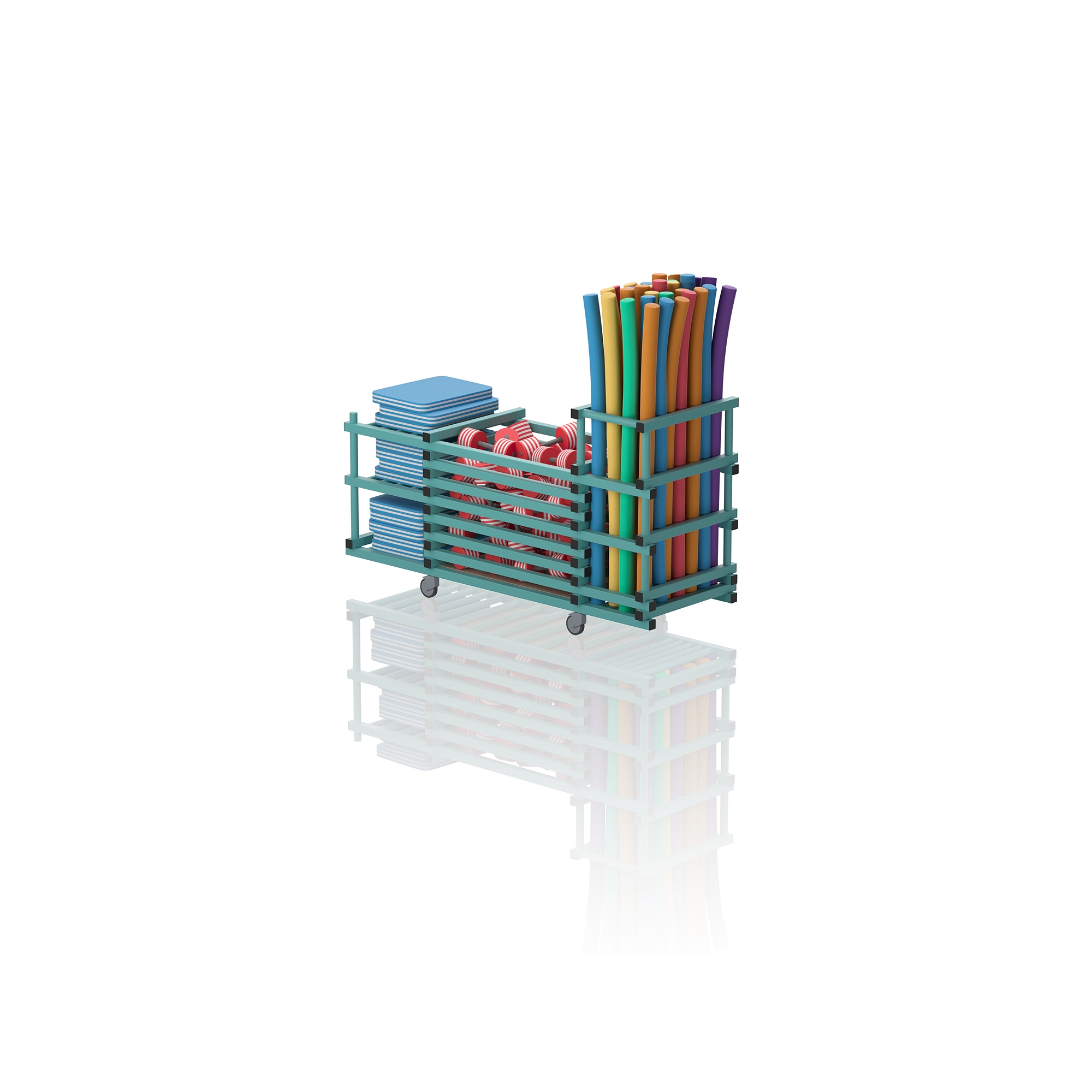 Multipurpose Storage Trolley Aqua